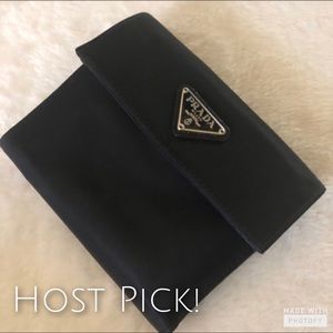 prada nylon wallet trifold